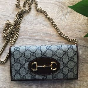 LIMITED TIME SALE                  Authentic Gucci 1955 Horsebit Wallet on Chain